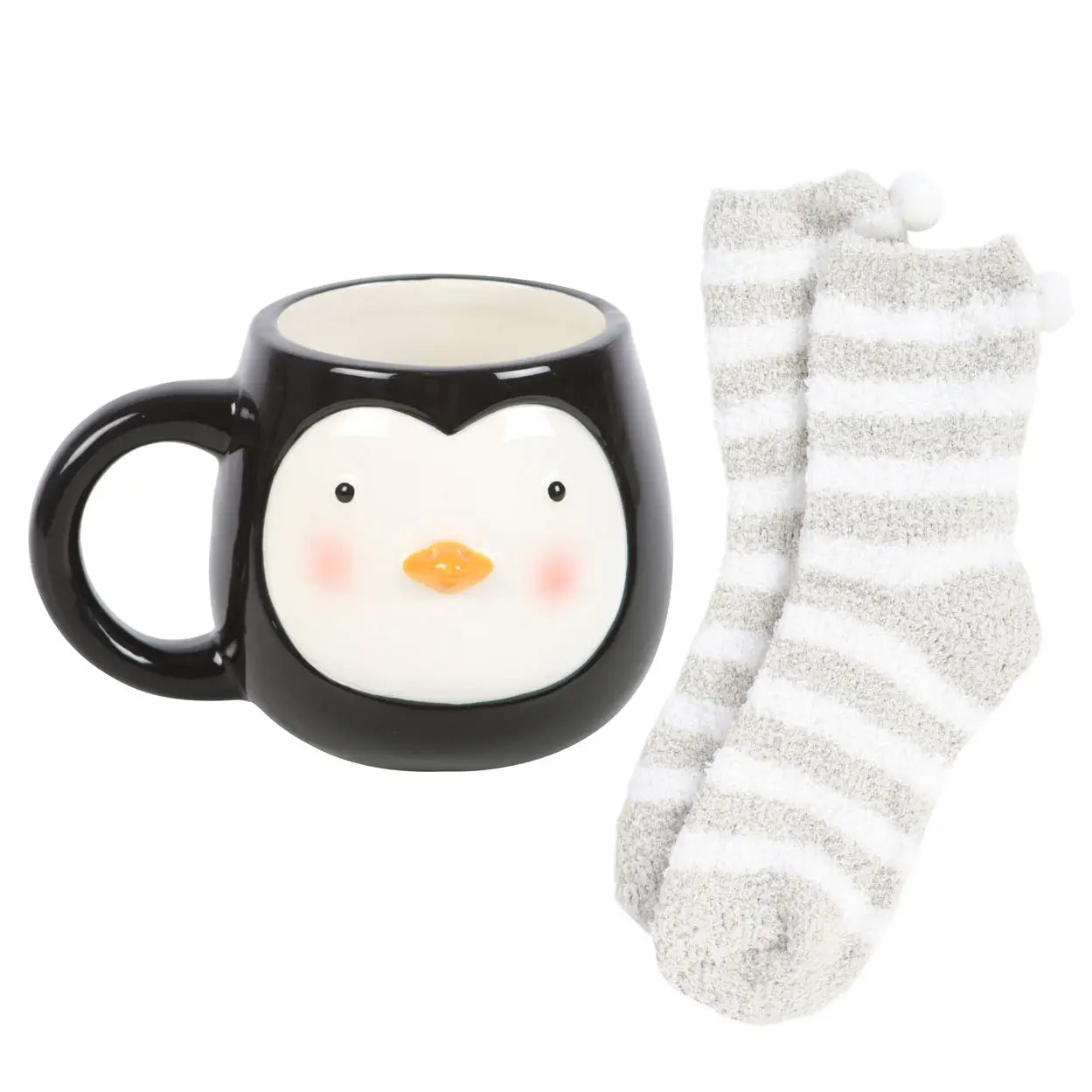 Mug pingouin avec chaussettes